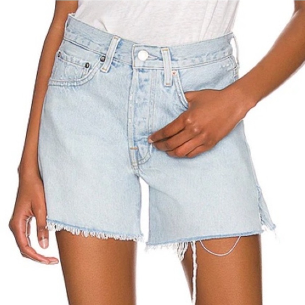 Agolde Light Wash Jean Shorts